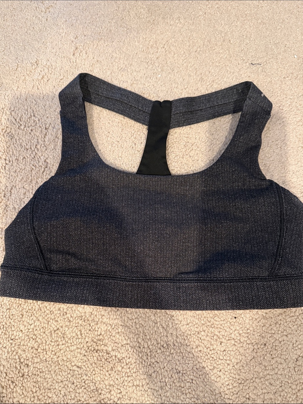 Lululemon Dark Gray Racerback Sports Bra sz 6